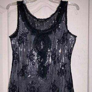 White House Black Market Sequin Tank Top